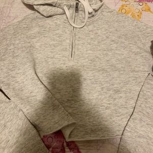 Light grey cropped hoodie